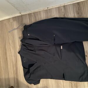 Fig scrub, blue medium petite